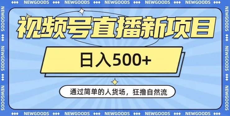 视频号直播新项目，通过简单的人货场，狂撸自然流，日入500+【260G资料】 - 白戈学堂-<a href=