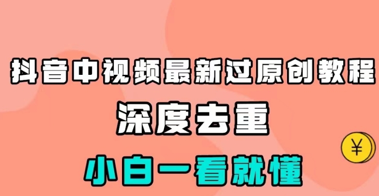 抖音中视频最新过原创教程，深度去重，小白一看就懂【揭秘】 - 白戈学堂-<a href=