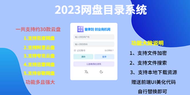 （5470期）（项目课程）2023网盘目录运营系统，一键安装教学，一共支持约30款云盘 - 白戈学堂-<a href=