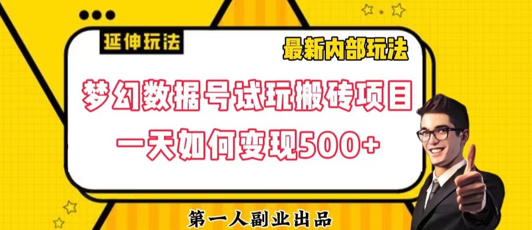 数据号回归玩法游戏试玩搬砖项目再创日入500+【揭秘】 - 白戈学堂-<a href=