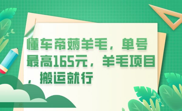 （6175期）懂车帝薅羊毛，单号最高165元，羊毛项目，搬运就行 - 白戈学堂-<a href=