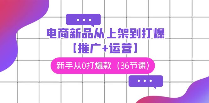 （9286期）电商 新品从上架到打爆【推广+运营】，新手从0打爆款（36节课） - 白戈学堂-<a href=