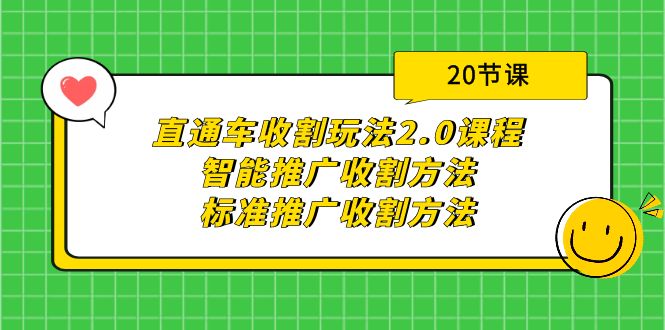 （9692期）直通车收割玩法2.0课程：智能推广收割方法+标准推广收割方法（20节课） - 白戈学堂-<a href=