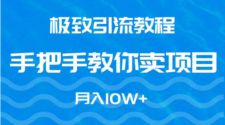 （9265期）极致引流教程，手把手教你卖项目，月入10W+ - 白戈学堂-<a href=