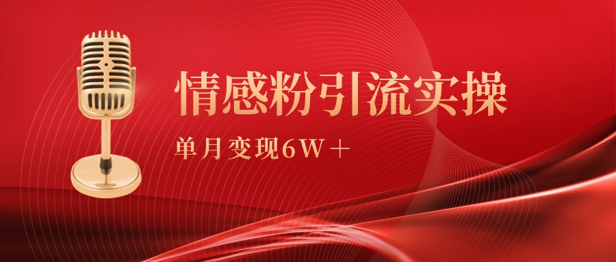 （9473期）单月变现6w+，情感粉引流变现实操课 - 白戈学堂-<a href=