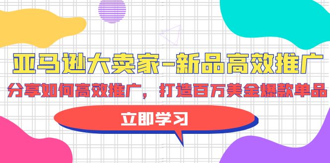 （9945期）亚马逊 大卖家-新品高效推广，分享如何高效推广，打造百万美金爆款单品 - 白戈学堂-<a href=