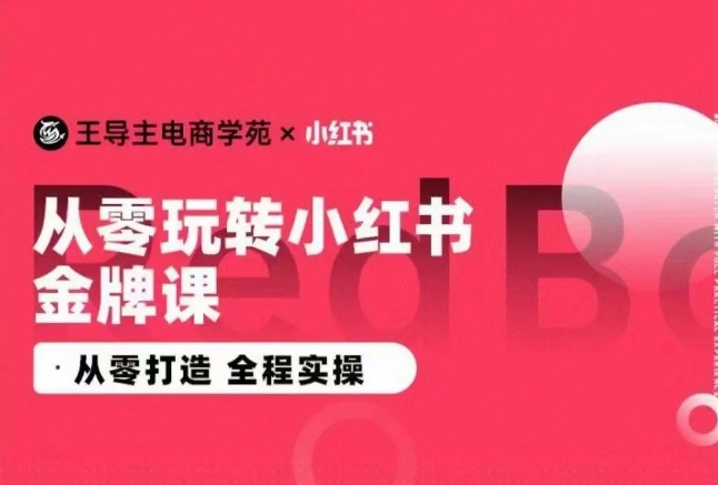 王导主·小红书电商运营实操课，​从零打造 全程实操 - 白戈学堂-<a href=