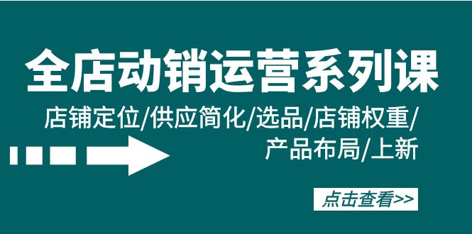 （9845期）全店·动销运营系列课：店铺定位/供应简化/选品/店铺权重/产品布局/上新 - 白戈学堂-<a href=