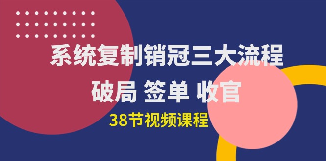 （10171期）系统复制 销冠三大流程，破局 签单 收官（38节视频课） - 白戈学堂-<a href=