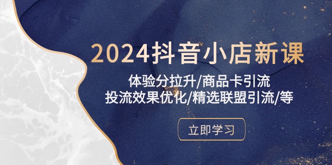 2024抖音小店新课，体验分拉升/商品卡引流/投流效果优化/精选联盟引流/等 - 白戈学堂-<a href=