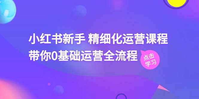 （11417期）小红书新手 精细化运营课程，带你0基础运营全流程（41节视频课） - 白戈学堂-<a href=