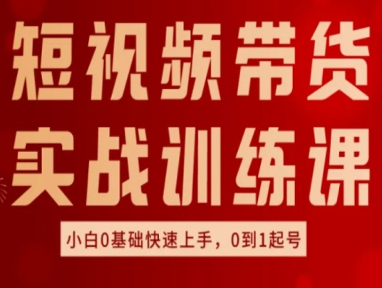 短视频带货实战训练课，好物分享实操，小白0基础快速上手，0到1起号 - 白戈学堂-<a href=