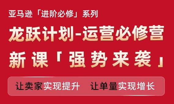 亚马逊进阶必修系列，龙跃计划-运营必修营新课，让卖家实现提升 让单量实现增长 - 白戈学堂-<a href=