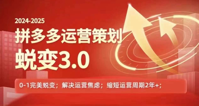 2024-2025拼多多运营策略蜕变3.0，0~1完美蜕变，解决信息焦虑 - 白戈学堂-<a href=