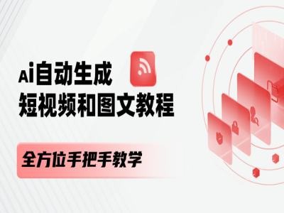 AI自动生成短视频和图文课程，全方位手把手教学 - 白戈学堂-<a href=