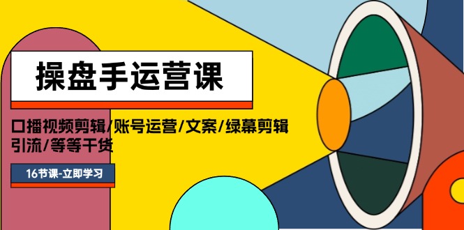 （11803期）操盘手运营课程：口播视频剪辑/账号运营/文案/绿幕剪辑/引流/干货/16节 - 白戈学堂-<a href=