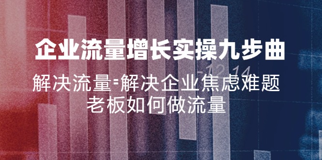 （11822期）企业流量增长实战九步曲，解决流量=解决企业焦虑难题，老板如何做流量 - 白戈学堂-<a href=