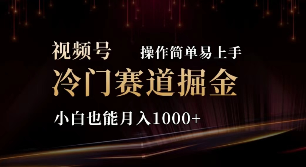 （11378期）2024视频号冷门赛道掘金，操作简单轻松上手，小白也能月入1000+ - 白戈学堂-<a href=