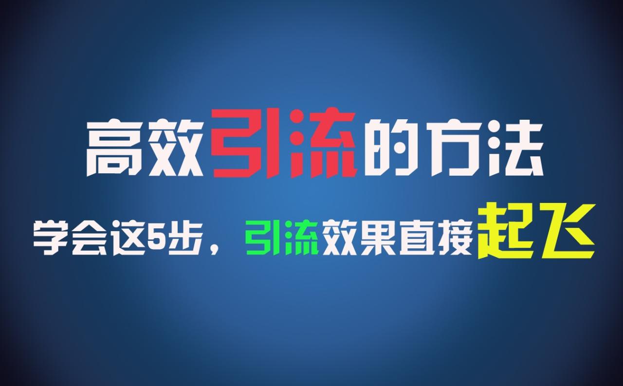 高效引流的方法，可以帮助你日引300+创业粉，一年轻松收入30万，比打工强太多！ - 白戈学堂-<a href=