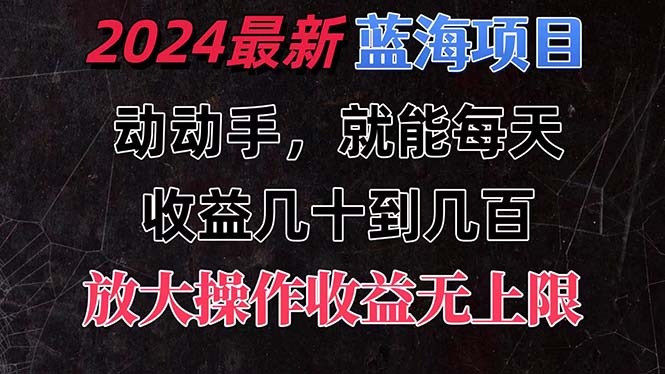 （11470期）有手就行的2024全新蓝海项目，每天1小时收益几十到几百，可放大操作收… - 白戈学堂-<a href=