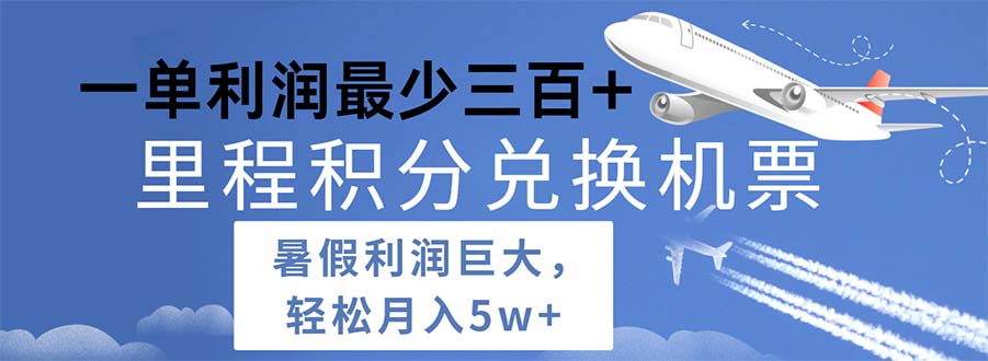 （11385期）2024暑假利润空间巨大的里程积分兑换机票项目，每一单利润最少500 - 白戈学堂-<a href=