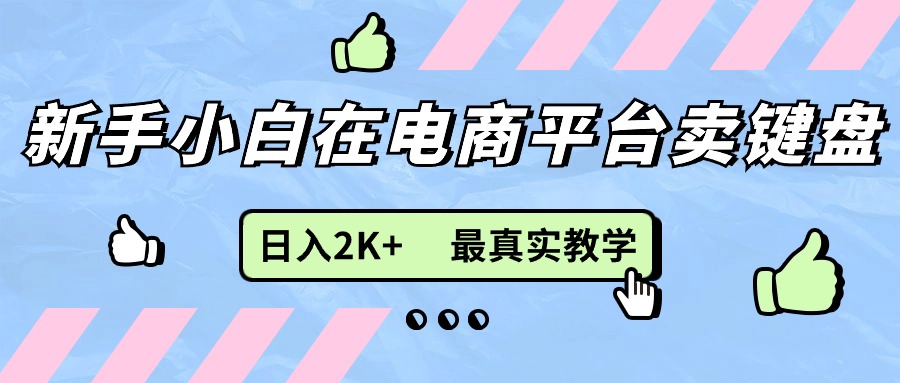 （11610期）新手小白在电商平台卖键盘，日入2K+最真实教学 - 白戈学堂-<a href=