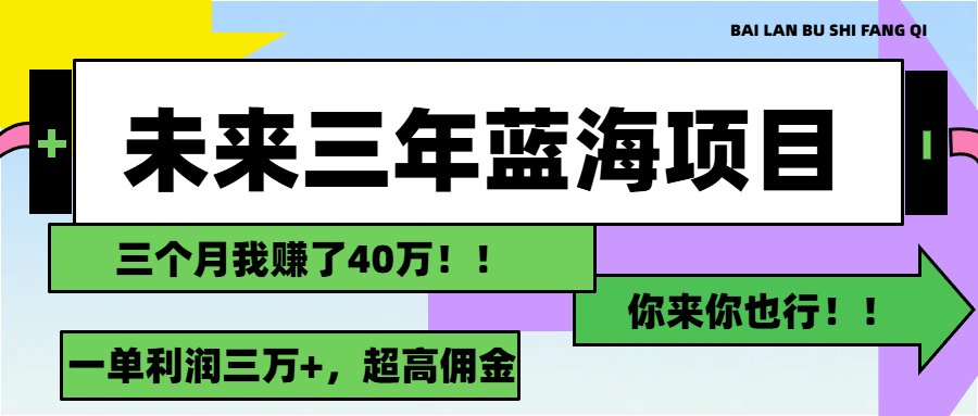 （11716期）未来三年，蓝海赛道，月入3万+ - 白戈学堂-<a href=