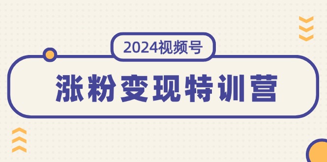 （11779期）2024视频号-涨粉变现特训营：一站式打造稳定视频号涨粉变现模式（10节） - 白戈学堂-<a href=