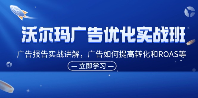 沃尔玛广告优化实战班，广告报告实战讲解，广告如何提高转化和ROAS等 - 白戈学堂-白戈学堂