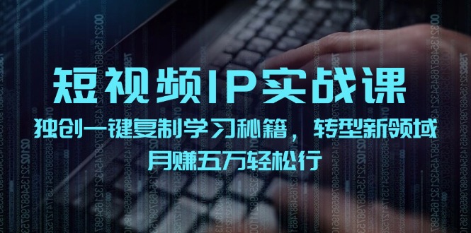 （12193期）短视频 IP实战课，独创一键复制学习秘籍，转战新领域，月赚五万轻松行 - 白戈学堂-白戈学堂