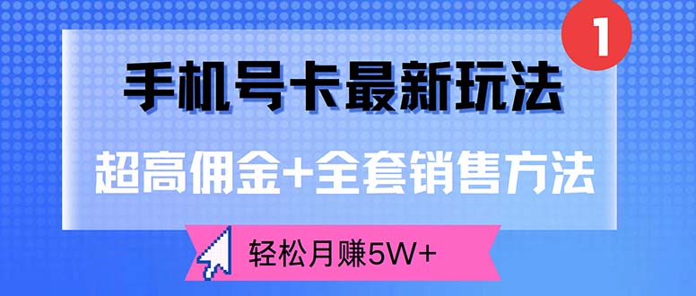 （12375期）手机号卡最新玩法，超高佣金+全套销售方法，轻松月赚5W+ - 白戈学堂-白戈学堂