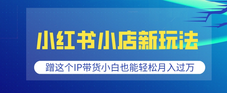 小红书小店新玩法，蹭这个IP带货，小白也能轻松月入过W-白戈学堂