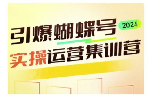 引爆蝴蝶号实操运营，助力你深度掌握蝴蝶号运营，实现高效实操，开启流量变现之路-白戈学堂