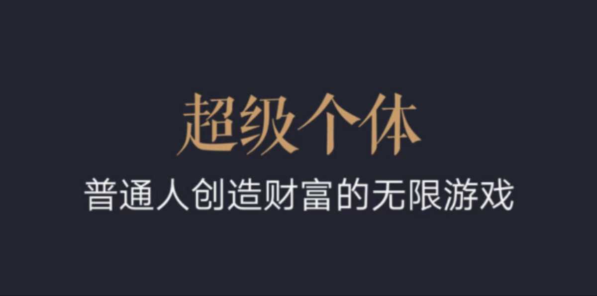 超级个体：2024-2025翻盘指南，普通人创造财富的无限游戏-白戈学堂