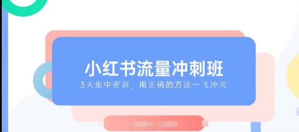 小红书流量冲刺班2025，最懂小红书的女人，快速教你2025年入局小红书-白戈学堂