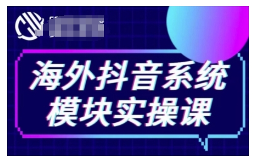 海外抖音Tiktok系统模块实操课，TK短视频带货，TK直播带货，TK小店端实操等-白戈学堂