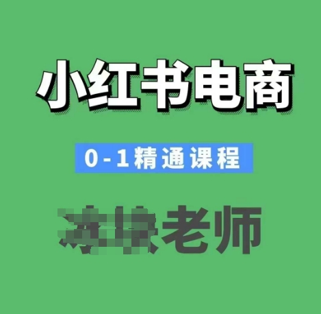 小红书电商0-1精通课程，小红书开店必学课程-白戈学堂