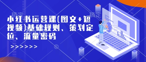 小红书运营课(图文+短视频)基础规则、策划定位、流量密码-白戈学堂