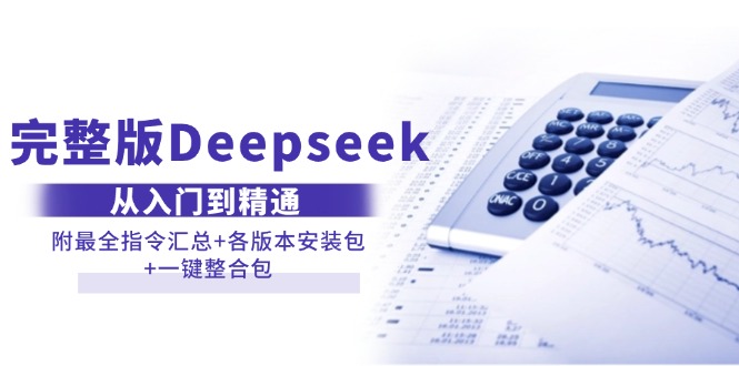 （14116期）完整版Deepseek从入门到精通：附最全指令汇总+各版本安装包+一键整合包-白戈学堂