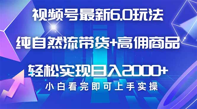 （14454期）视频号带货最新6.0玩法，作品制作简单，当天起号，复制粘贴，轻松矩阵…-白戈学堂